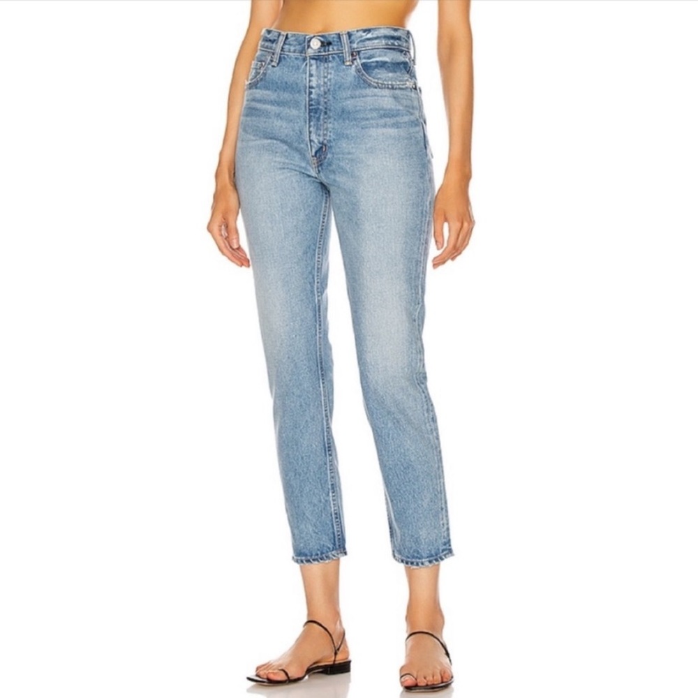 Moussy Vintage Glen Boy Skinny Jeans in Light Blue 28